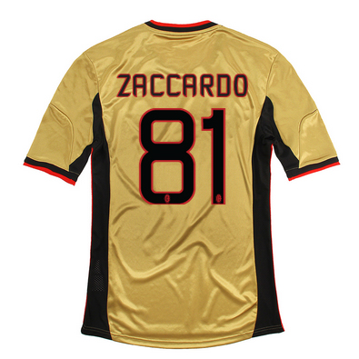 13-14 AC Milan #81 Zaccardo Away Golden Jersey Shirt - Click Image to Close
